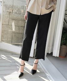 DHOLIC | スリットアンバランススラックス(スラックス)