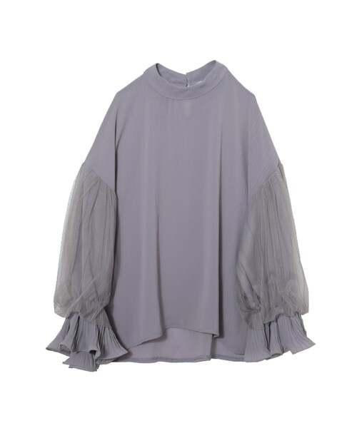 frunco（フランコ）の「ボリュームスリーブブラウス（シャツ/ブラウス・レディース・ピンク/グレー/ホワイト/ブルー/ブラック・f）」の4枚目の写真