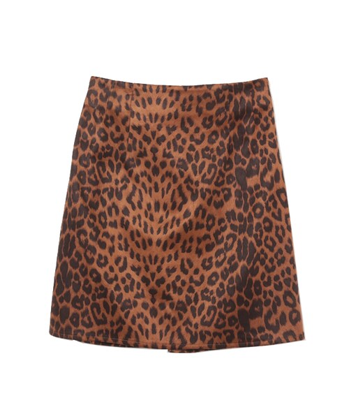 frunco（フランコ）の「レオパード柄台形スカート（スカート・レディース・グレー/ブラウン・f）」の2枚目の写真