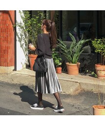 CHERRYKOKO | accordion velvet, skirt(スカート)