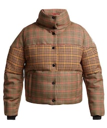 MONCLER | Moncler - Cer Checked Wool Blend Jacket - Womens - Beige Multi(ジャケット/アウター)