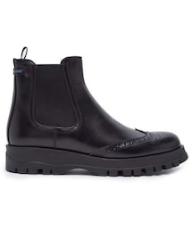 PRADA | Prada - Brogue Detail Leather Ankle Boot - Womens - Black(ブーツ)