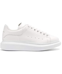 Alexander McQueen | Alexander McQueen Alexander Mcqueen - Raised Sole Low Top Leather Trainers - Womens - White(スニーカー)