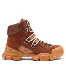 GUCCI | Gucci - Flashtrek Leather High Top Trainers - Womens - Brown(スニーカー)