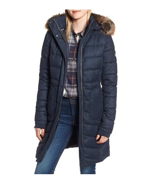 Barbour Foreland Quilt Mix Coat with 