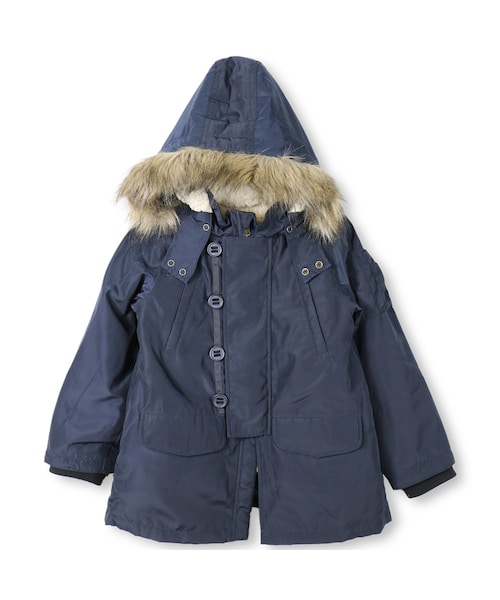 BRANSHES(ブランシェス)の「ライナー付きジャケット(マウンテンパーカー・キッズ・ネイビーブルー/キャメル・90cm~150cm)」の1枚目の写真