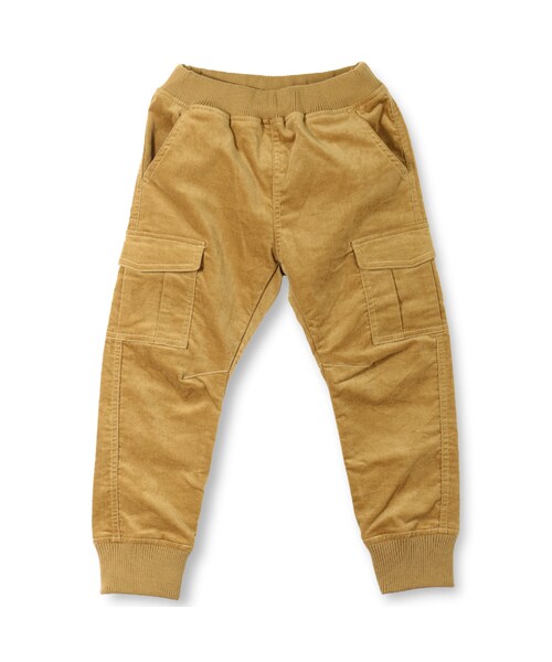 BRANSHES(ブランシェス)の「ストレッチスエードジョガーパンツ(その他パンツ・キッズ・キャメル/チャコールグレー・90cm~150cm)」の1枚目の写真