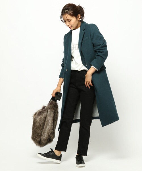 BARNYARDSTORM(バンヤードストーム)の「≪WEB先行予約≫ドットボタンチェスターコート(ジャケット/アウター・グレージュ/(WEB限定)グリーン/ライトブルー/ネイビー)」の8枚目の写真