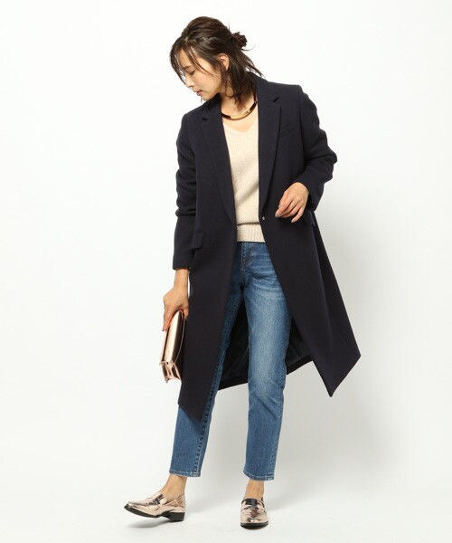 BARNYARDSTORM(バンヤードストーム)の「≪WEB先行予約≫ドットボタンチェスターコート(ジャケット/アウター・グレージュ/(WEB限定)グリーン/ライトブルー/ネイビー)」の15枚目の写真