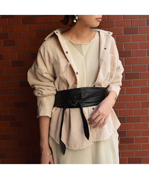 no brand（ノーブランド）の「コーデュロイオーバーJK（シャツ/ブラウス・レディース・その他）」の2枚目の写真