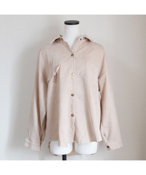 no brand（ノーブランド）の「コーデュロイオーバーJK（シャツ/ブラウス・レディース・その他）」の4枚目の写真