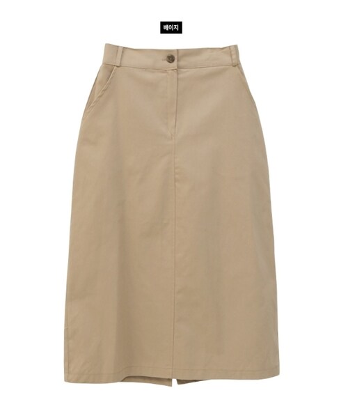 Dailyabout（デイリーアバウト）の「バックスリットバックゴムスカート（スカート・レディース・ホワイト/ブラック/ベージュ・FREE）」の3枚目の写真