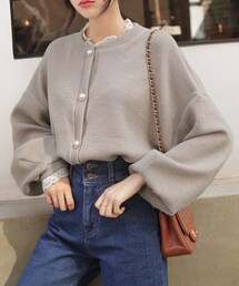 DHOLIC | パールボタンレースヘムカーディガン(カーディガン/ボレロ)