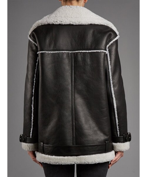 muubaa shearling biker jacket