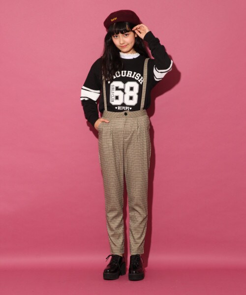 repipi armario(レピピ アルマリオ)の「ナンバリングウラケスウェット(トップス・ホワイト/グレー/ピンク)」の8枚目の写真