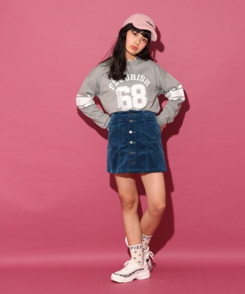 repipi armario(レピピ アルマリオ)の「ナンバリングウラケスウェット(トップス・ホワイト/グレー/ピンク)」の7枚目の写真