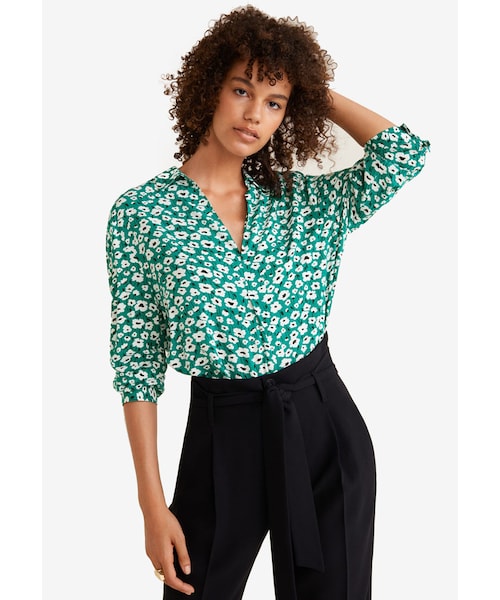Mango,Printed Flowy Shirt - WEAR