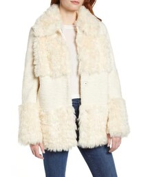 kensie faux shearling coat