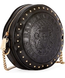 美品BALMAINバルマン　スタッズ チェーンショルダーバッグ　ディスコバッグ BALMAIN - BH1 LE 44-CALFSKIN&LOGO / カーフスキン トート