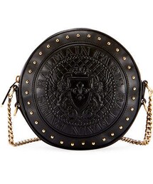 美品BALMAINバルマン　スタッズ チェーンショルダーバッグ　ディスコバッグ Ball&Chain(ボールアンドチェーン) DJ.CAT/L 刺繍ショッピング