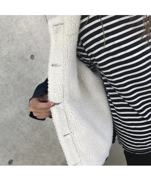 copine（コピン）の「再入荷！BIGシルエット裏ボアGジャン(2color)（デニムジャケット・レディース・その他）」の15枚目の写真