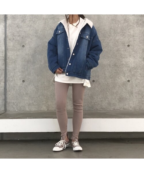 copine（コピン）の「再入荷！BIGシルエット裏ボアGジャン(2color)（デニムジャケット・レディース・その他）」の7枚目の写真