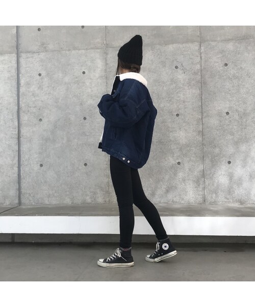 copine（コピン）の「再入荷！BIGシルエット裏ボアGジャン(2color)（デニムジャケット・レディース・その他）」の14枚目の写真