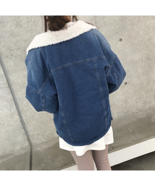 copine（コピン）の「再入荷！BIGシルエット裏ボアGジャン(2color)（デニムジャケット・レディース・その他）」の5枚目の写真