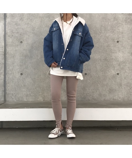 copine(コピン)の「再入荷!NEWカラー!!裾スリットリブレギンス(3color)【クリックポスト対象商品】(レギンス/スパッツ・レディース・その他)」の3枚目の写真