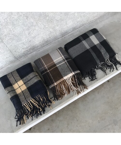 copine(コピン)の「再入荷!大人カラーチェック柄大判ストール/マフラー(3color)【クリックポスト対象商品】(ストール/ショール・レディース・その他)」の15枚目の写真