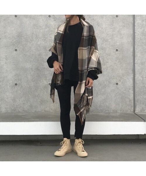 copine(コピン)の「再入荷!大人カラーチェック柄大判ストール/マフラー(3color)【クリックポスト対象商品】(ストール/ショール・レディース・その他)」の13枚目の写真