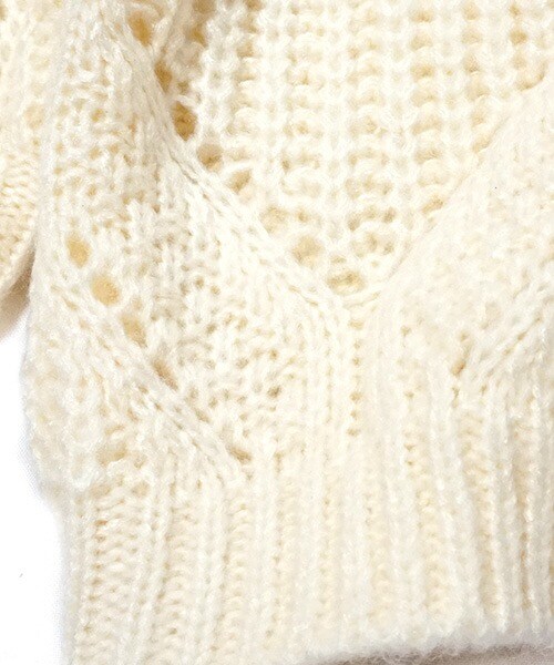 Tiffee SELECT（ティフィーセレクト）の「ざっくりローゲージニットカーディガン（カーディガン/ボレロ・レディース・アイボリー/ブラウン・F）」の4枚目の写真