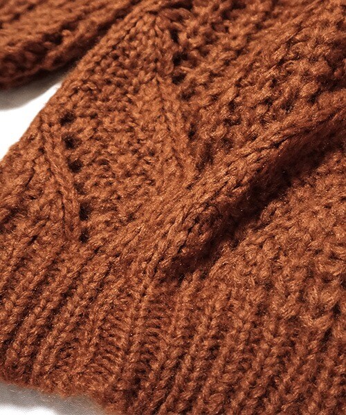 Tiffee SELECT（ティフィーセレクト）の「ざっくりローゲージニットカーディガン（カーディガン/ボレロ・レディース・アイボリー/ブラウン・F）」の7枚目の写真