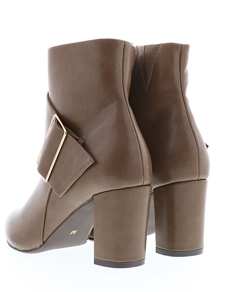 RANDA（ランダ）の「2018AW新作/COTTON STEPS/バックルベルトショートブーツ（シューズ・レディース・ブラウン/ブラック・S/M/L/LL）」の5枚目の写真