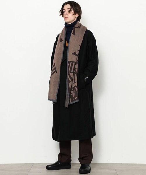 SHAREEF（シャリーフ）の「【11/30入荷予定】別注柄マフラー（その他・メンズ・BRN/ORG/BLK・FREE）」の4枚目の写真