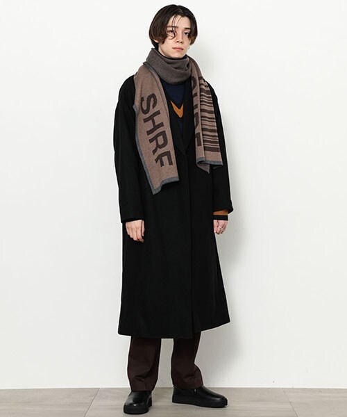 SHAREEF（シャリーフ）の「【11/30入荷予定】別注ロゴマフラー（その他・メンズ・BRN/ORG/BLK・FREE）」の4枚目の写真