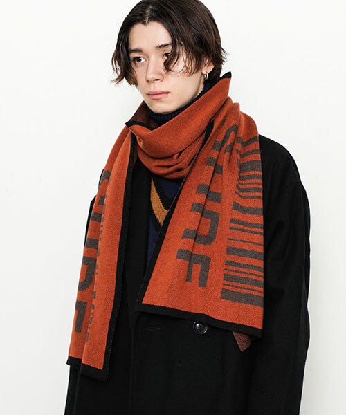 SHAREEF（シャリーフ）の「【11/30入荷予定】別注ロゴマフラー（その他・メンズ・BRN/ORG/BLK・FREE）」の2枚目の写真