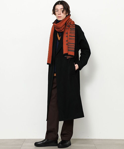 SHAREEF（シャリーフ）の「【11/30入荷予定】別注ロゴマフラー（その他・メンズ・BRN/ORG/BLK・FREE）」の5枚目の写真