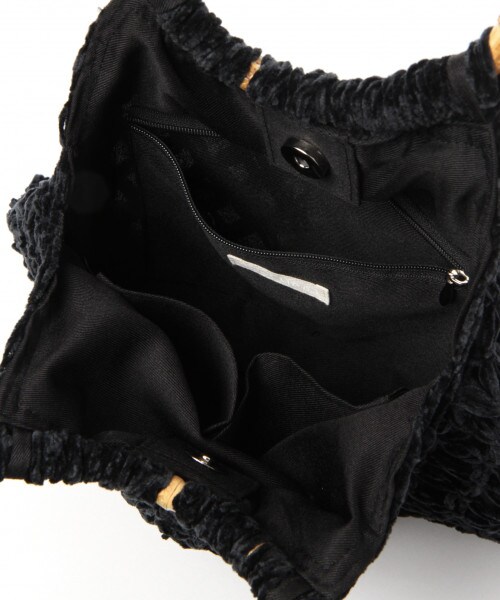 studio CLIP（スタディオクリップ）の「モール編みバンブーバッグ（バッグ・ブラック/オレンジ/ブラウン）」の9枚目の写真