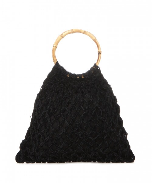 studio CLIP（スタディオクリップ）の「モール編みバンブーバッグ（バッグ・ブラック/オレンジ/ブラウン）」の5枚目の写真