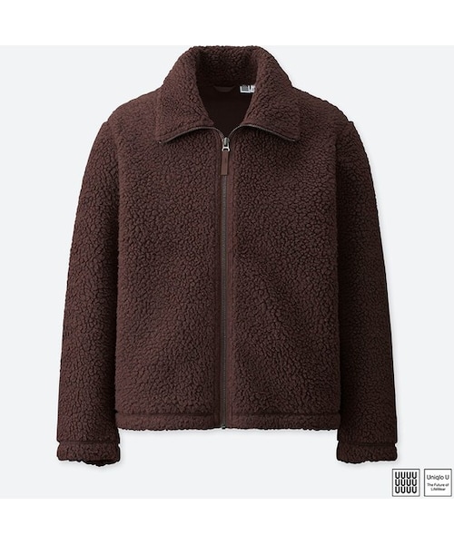 UNIQLO（ユニクロ）の「フリースジャケット（長袖）（ブルゾン・メンズ・NAVY 69/BEIGE 31/YELLOW 47/BROWN 37・S/XXL/L/M/XL）」の2枚目の写真
