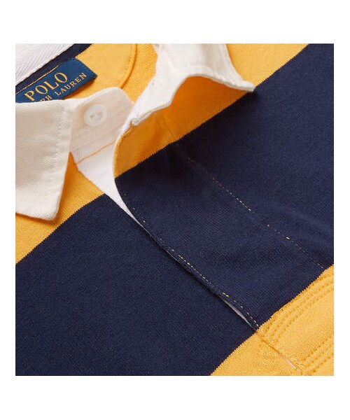 POLO RALPH LAUREN（ポロ ラルフ ローレン）の「Polo Ralph Lauren Twill-Trimmed Striped Cotton-Jersey Polo Shirt（シャツ/ブラウス・メンズ・Yellow・XXL/XL/S/M/L）」の5枚目の写真