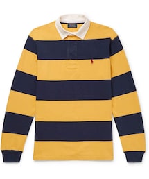 POLO RALPH LAUREN | Polo Ralph Lauren Twill-Trimmed Striped Cotton-Jersey Polo Shirt(シャツ/ブラウス)