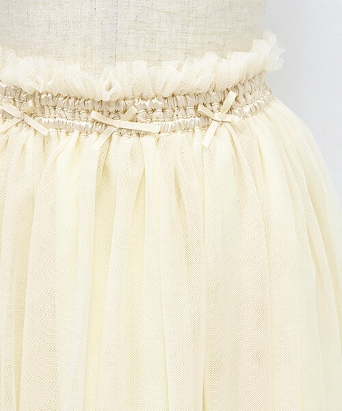 Clice de Paris（クリシェドゥパリス）の「ウエストフリルチュールスカート（スカート・レディース・グレー/オフホワイト/ピンク・ワンサイズ）」の3枚目の写真