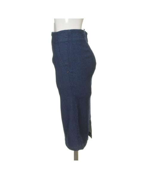 31 Sons de mode(トランテアン ソン ドゥ モード)の「カットデニムペンシルスカート(スカート・レディース・ネイビー/ブルー・36)」の3枚目の写真
