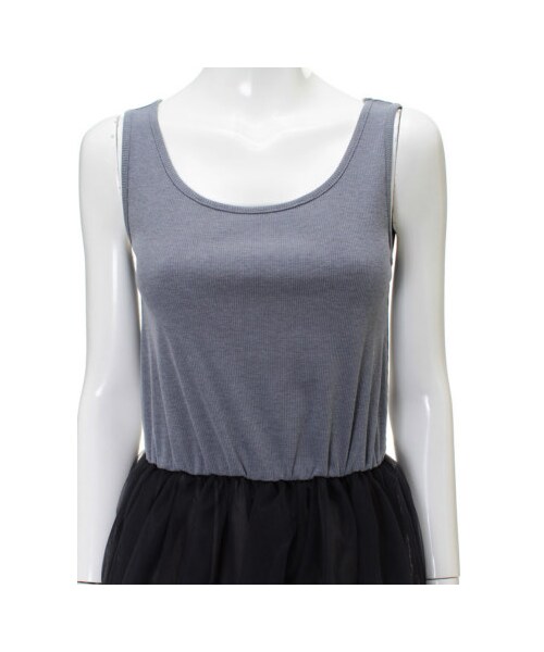 31 Sons de mode（トランテアン　ソン　ドゥ　モード）の「タンク付チュールロングワンピース（ワンピース/ドレス・レディース・グレー/オフホワイト・３６）」の6枚目の写真