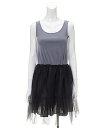 31 Sons de mode | タンク付チュールロングワンピース(ワンピース/ドレス)