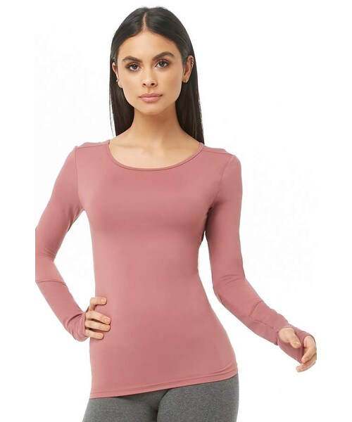 FOREVER 21（フォーエバー トゥエンティーワン）の「Forever 21 Active Crisscross-Back Cutout Top（Tシャツ/カットソー・レディース・Purple/Black・Large/X-small/Small/Medium）」の3枚目の写真