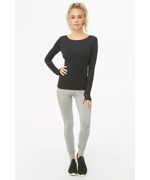 FOREVER 21（フォーエバー トゥエンティーワン）の「Forever 21 Active Crisscross-Back Cutout Top（Tシャツ/カットソー・レディース・Purple/Black・Large/X-small/Small/Medium）」の4枚目の写真