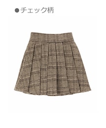 Bobon21 | 羊毛混ミニ丈プリーツスカート-全２色-(スカート)